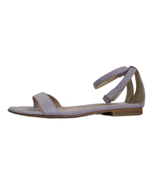 Manolo Blahnik（マノロ ブラニク）Manolo Blahnik (マノロ ブラニク) アンクルストラップサンダル パープル サイズ:37の古着・服飾アイテム