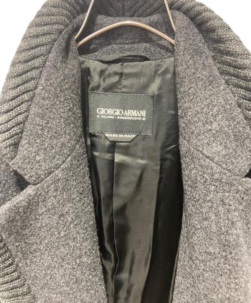 GIORGIO ARMANI（ジョルジオアルマーニ）GIORGIO ARMANI (ジョルジオアルマーニ) ダブルロングコート グレー サイズ:Freeの古着・服飾アイテム