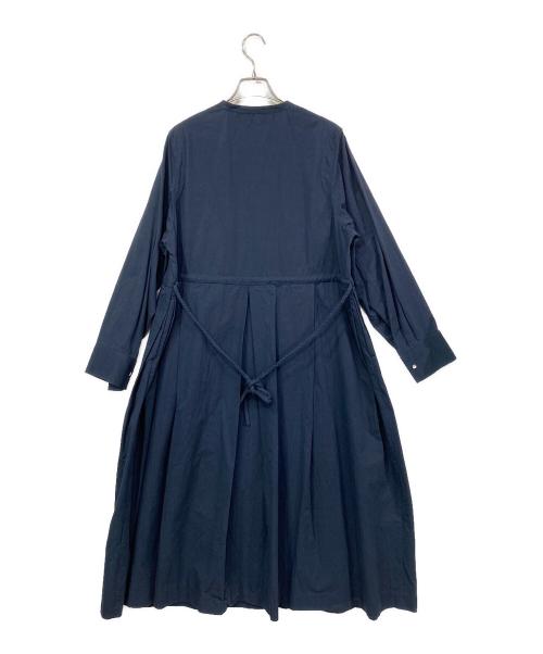 wagona（ワゴナ）wagona (ワゴナ) ハイカウントコットンツイルワンピース ネイビー サイズ:Mの古着・服飾アイテム