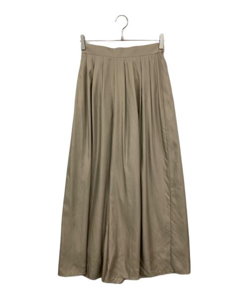 STRASBURGO（ストラスブルゴ）STRASBURGO (ストラスブルゴ) サテン タックワイドパンツ ベージュ サイズ:36の古着・服飾アイテム