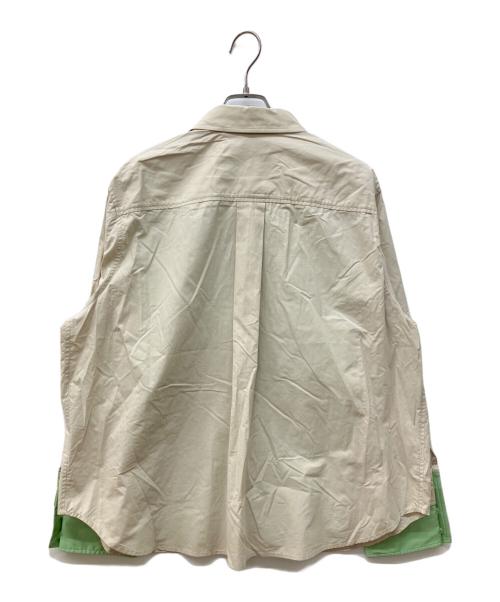 CLANE（クラネ）CLANE (クラネ) TWO TONE LAYERED SHIRTS　ツートーン レイヤード シャツ　長袖シャツ ベージュ サイズ:1の古着・服飾アイテム