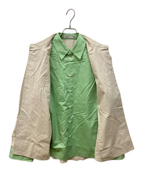 CLANE（クラネ）CLANE (クラネ) TWO TONE LAYERED SHIRTS　ツートーン レイヤード シャツ　長袖シャツ ベージュ サイズ:1の古着・服飾アイテム