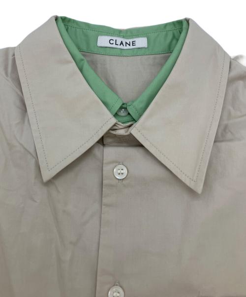 CLANE（クラネ）CLANE (クラネ) TWO TONE LAYERED SHIRTS　ツートーン レイヤード シャツ　長袖シャツ ベージュ サイズ:1の古着・服飾アイテム