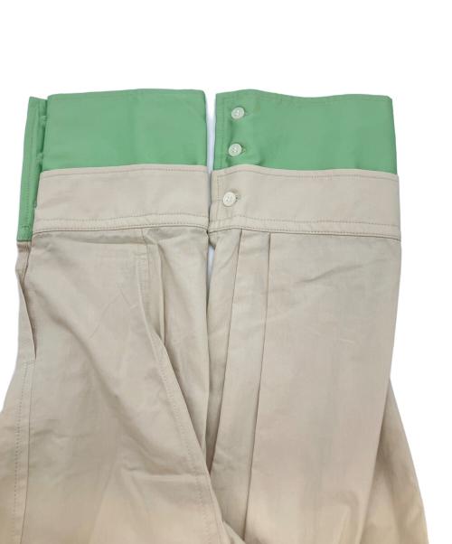 CLANE（クラネ）CLANE (クラネ) TWO TONE LAYERED SHIRTS　ツートーン レイヤード シャツ　長袖シャツ ベージュ サイズ:1の古着・服飾アイテム