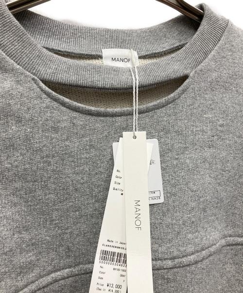 MANOF（マノフ）MANOF (マノフ) MOON SLIT SWEAT TOPS グレー サイズ:FREEの古着・服飾アイテム