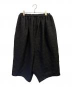BLACK COMME des GARCONSブラックコムデギャルソン）の古着「フラワージャガードイージーハーフパンツ」｜ブラック