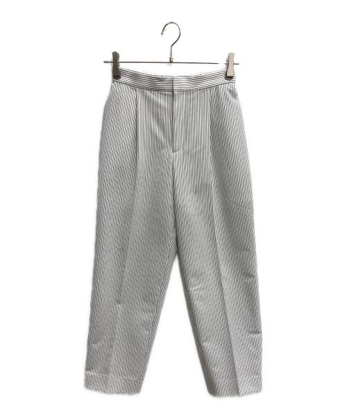 ANAYI（アナイ）ANAYI (アナイ) サッカーストレッチテーパードパンツ ホワイト×グレー サイズ:SIZE34の古着・服飾アイテム