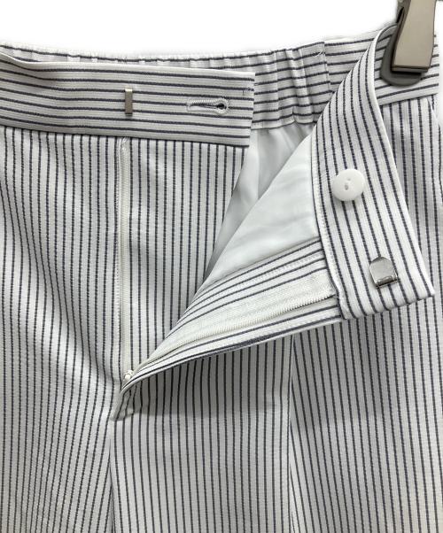 ANAYI（アナイ）ANAYI (アナイ) サッカーストレッチテーパードパンツ ホワイト×グレー サイズ:SIZE34の古着・服飾アイテム