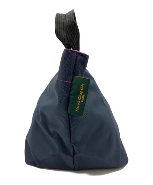 Herve Chapelier（エルベシャプリエ）Herve Chapelier (エルベシャプリエ) ナイロン舟型トートM ネイビー×パープルの古着・服飾アイテム