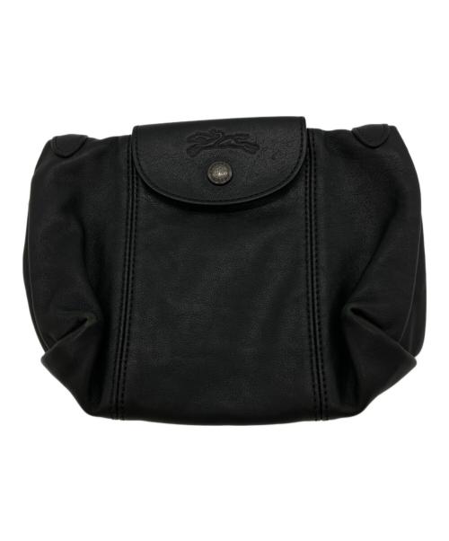 LONGCHAMP（ロンシャン）LONGCHAMP (ロンシャン) LE PLIAGE CUIR　ル プリアージュ キュイール ブラックの古着・服飾アイテム