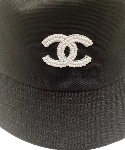 CHANEL（シャネル）CHANEL (シャネル) ココマークビーズバケットハット ブラック サイズ:Mの古着・服飾アイテム
