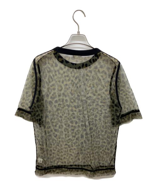DRIES VAN NOTEN（ドリスヴァンノッテン）DRIES VAN NOTEN (ドリスヴァンノッテン) レオパードシアートップス オリーブ サイズ:XSの古着・服飾アイテム