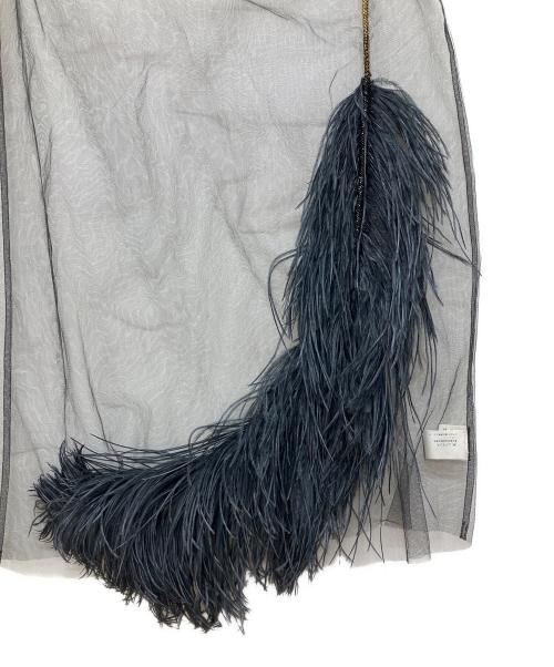 DRIES VAN NOTEN（ドリスヴァンノッテン）DRIES VAN NOTEN (ドリスヴァンノッテン) フェザーシアースカート ブラック サイズ:34の古着・服飾アイテム