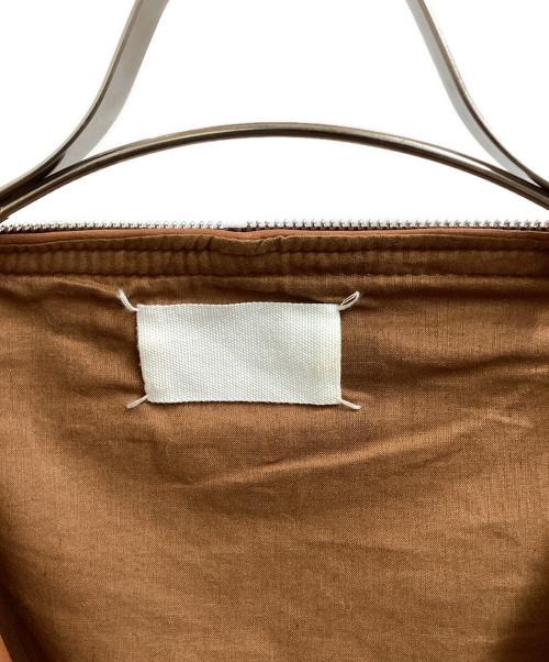 MARTIN MARGIELA（マルタン・マルジェラ）MARTIN MARGIELA (マルタン・マルジェラ) ZIPデザイン レザーノーカラージャケット / 08AW / ここのえ期 白タグ / イタリア製 ブラウン サイズ:38の古着・服飾アイテム