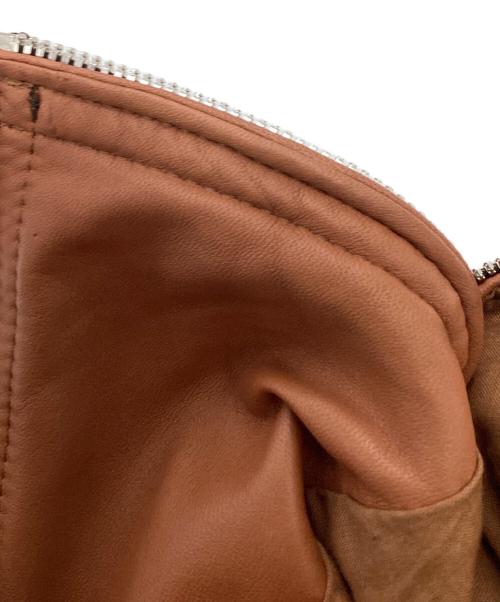 MARTIN MARGIELA（マルタン・マルジェラ）MARTIN MARGIELA (マルタン・マルジェラ) ZIPデザイン レザーノーカラージャケット / 08AW / ここのえ期 白タグ / イタリア製 ブラウン サイズ:38の古着・服飾アイテム