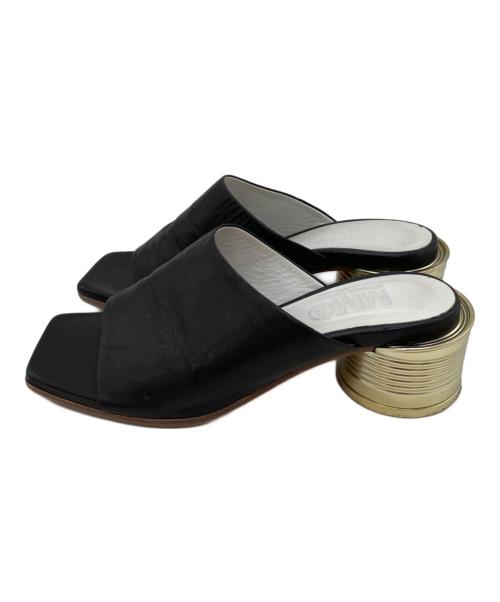 MM6 Maison Margiela（エムエムシックスメゾンマルジェラ）MM6 Maison Margiela (エムエムシックスメゾンマルジェラ) レザーミュール ブラック サイズ:35の古着・服飾アイテム