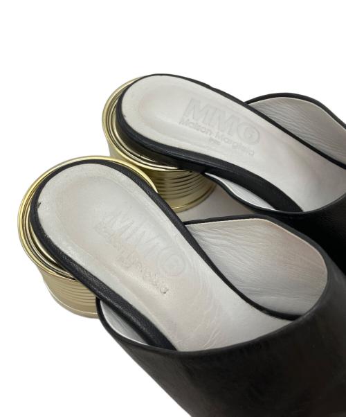 MM6 Maison Margiela（エムエムシックスメゾンマルジェラ）MM6 Maison Margiela (エムエムシックスメゾンマルジェラ) レザーミュール ブラック サイズ:35の古着・服飾アイテム
