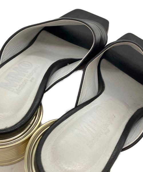 MM6 Maison Margiela（エムエムシックスメゾンマルジェラ）MM6 Maison Margiela (エムエムシックスメゾンマルジェラ) レザーミュール ブラック サイズ:35の古着・服飾アイテム