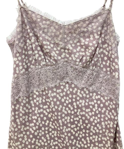HER LIP TO（ハーリップトゥ）HER LIP TO (ハーリップトゥ) Cherry Pattern Camisole Dress　チェリー パターン キャミソール ドレス　ワンピース パープル サイズ:Mの古着・服飾アイテム