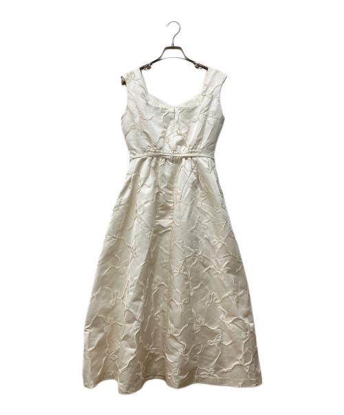 HER LIP TO（ハーリップトゥ）HER LIP TO (ハーリップトゥ) Le Lien Jacquard Dress　ル・リアン ジャガード ドレス アイボリー サイズ:Mの古着・服飾アイテム
