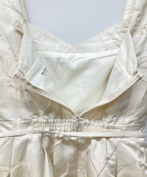HER LIP TO（ハーリップトゥ）HER LIP TO (ハーリップトゥ) Le Lien Jacquard Dress　ル・リアン ジャガード ドレス アイボリー サイズ:Mの古着・服飾アイテム