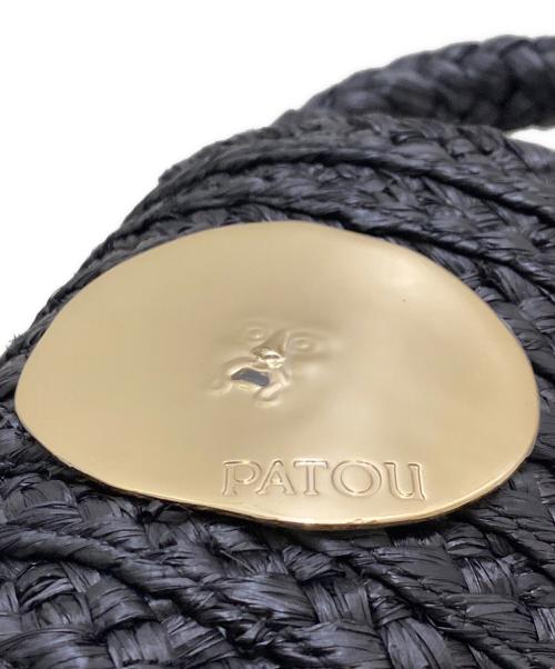 patou（パトゥ）patou (パトゥ) ラフィア アイコニック バケットバッグ ブラックの古着・服飾アイテム
