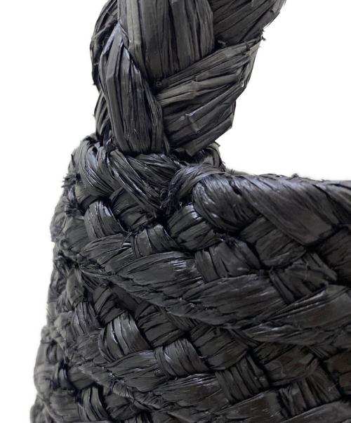 patou（パトゥ）patou (パトゥ) ラフィア アイコニック バケットバッグ ブラックの古着・服飾アイテム