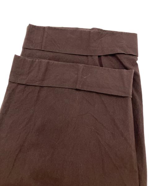 MARGARET HOWELL（マーガレットハウエル）MARGARET HOWELL (マーガレットハウエル) MATT COTTON SILK POPLIN　マット コットン シルク ポプリン　パンツ ブラウン サイズ:１の古着・服飾アイテム