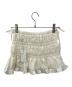 M me eme (エムミーエメ) Shirring frill bijou mini skirt アイボリー サイズ:XS 未使用品：5000円