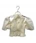 M me eme (エムミーエメ) Puff sleeve shirring cut out tops アイボリー サイズ:XS 未使用品：5000円