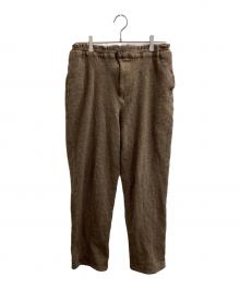 COMME des GARCONS HOMME DEUX（コムデギャルソン オム ドゥ）の古着「ウール縮絨イージーパンツ / DH-P040 / AD2021」｜ブラウン