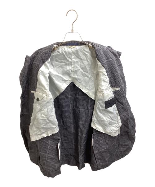 COMME des GARCONS HOMME DEUX（コムデギャルソン オム ドゥ）COMME des GARCONS HOMME DEUX (コムデギャルソン オム ドゥ) ポリ縮絨チェックジャケット / DI-J031 / AD2021 グレー サイズ:Sの古着・服飾アイテム