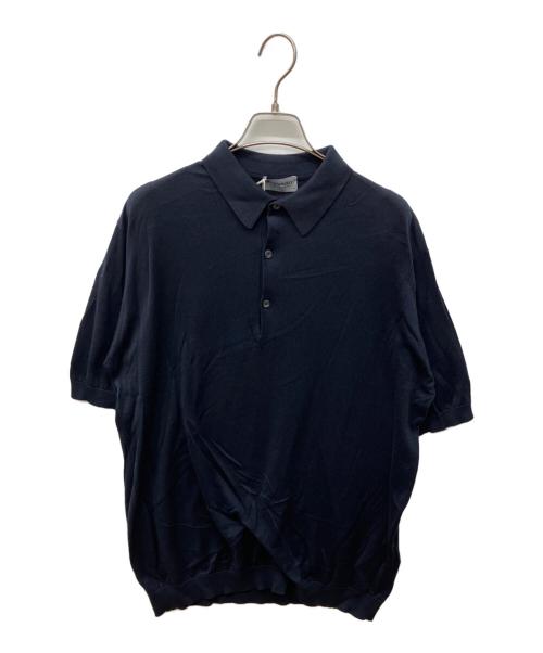 JOHN SMEDLEY（ジョンスメドレー）JOHN SMEDLEY (ジョンスメドレー) ADRIAN SHIRT SS ネイビー サイズ:XLの古着・服飾アイテム