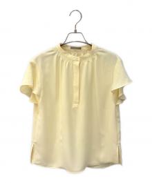 theory luxe（セオリーリュクス）の古着「26SS シャーリングネックフレンチスリーブブラウス」｜イエロー