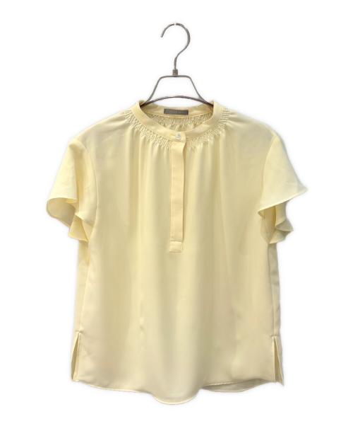 theory luxe（セオリーリュクス）theory luxe (セオリーリュクス) 26SS シャーリングネックフレンチスリーブブラウス イエロー サイズ:32の古着・服飾アイテム