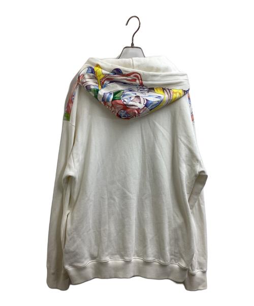 J.W.ANDERSON（ジェイダブリューアンダーソン）J.W.ANDERSON (ジェイダブリューアンダーソン) Pol Anglada (ポル・アングラーダ) Rugby-print Sweatshirt アイボリー サイズ:XLの古着・服飾アイテム