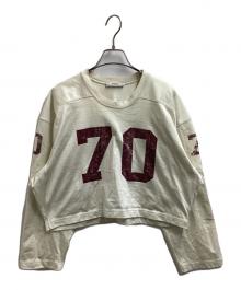 PHEENY（フィーニー）の古着「NYLON COTTON FOOTBALL TEE SHORT / ナイロンコットンフットボールTシャツ / PA23-CS08」｜アイボリー