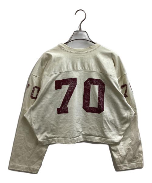 PHEENY（フィーニー）PHEENY (フィーニー) NYLON COTTON FOOTBALL TEE SHORT / ナイロンコットンフットボールTシャツ / PA23-CS08 アイボリー サイズ:FREEの古着・服飾アイテム