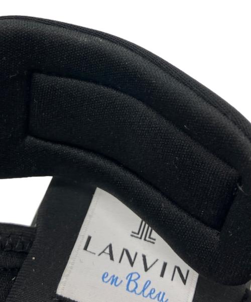 LANVIN en Bleu（ランバンオンブルー）LANVIN en Bleu (ランバンオンブルー) トラックソールロゴストラップサンダル ブラック サイズ:Mの古着・服飾アイテム