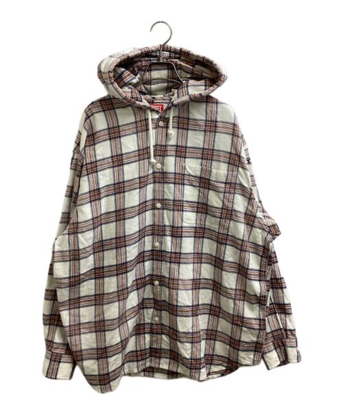 DIESEL（ディーゼル）DIESEL (ディーゼル) S-DEWNY-HOOD　/　A12266 ブラウン×アイボリー サイズ:46の古着・服飾アイテム