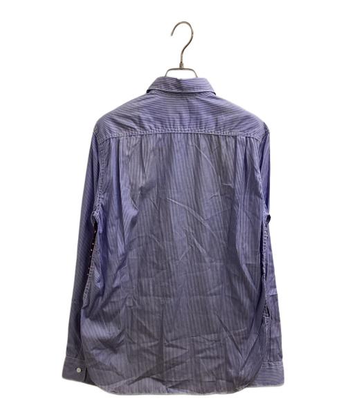 COMME des GARCONS HOMME（コムデギャルソン オム）COMME des GARCONS HOMME (コムデギャルソン オム) ドッキングレギュラーカラーシャツ / HH-B001 ブルー×ボルドー サイズ:XSの古着・服飾アイテム