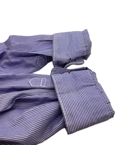 COMME des GARCONS HOMME（コムデギャルソン オム）COMME des GARCONS HOMME (コムデギャルソン オム) ドッキングレギュラーカラーシャツ / HH-B001 ブルー×ボルドー サイズ:XSの古着・服飾アイテム