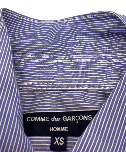 COMME des GARCONS HOMME（コムデギャルソン オム）COMME des GARCONS HOMME (コムデギャルソン オム) ドッキングレギュラーカラーシャツ / HH-B001 ブルー×ボルドー サイズ:XSの古着・服飾アイテム