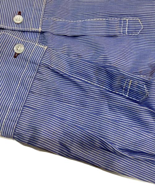 COMME des GARCONS HOMME（コムデギャルソン オム）COMME des GARCONS HOMME (コムデギャルソン オム) ドッキングレギュラーカラーシャツ / HH-B001 ブルー×ボルドー サイズ:XSの古着・服飾アイテム