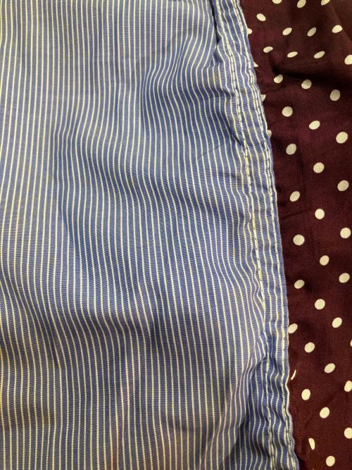 COMME des GARCONS HOMME（コムデギャルソン オム）COMME des GARCONS HOMME (コムデギャルソン オム) ドッキングレギュラーカラーシャツ / HH-B001 ブルー×ボルドー サイズ:XSの古着・服飾アイテム