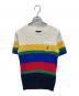 POLO RALPH LAUREN（ポロ・ラルフローレン）の古着「ポニー刺繍半袖ケーブルニット」｜ネイビー