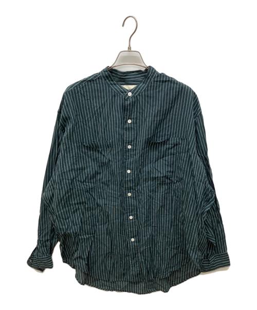 THE SHINZONE（ザ シンゾーン）THE SHINZONE (ザ シンゾーン) STAND COLLAR DADDY SHIRT グリーン サイズ:FOの古着・服飾アイテム
