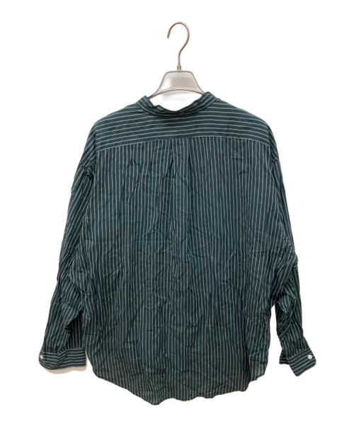 THE SHINZONE（ザ シンゾーン）THE SHINZONE (ザ シンゾーン) STAND COLLAR DADDY SHIRT グリーン サイズ:FOの古着・服飾アイテム