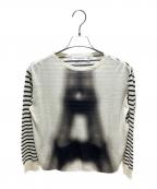 Christian Diorクリスチャン ディオール）の古着「Eiffel Tower Knit Sweater/エッフェル塔ニット/424S67AM784」｜ブラック×ホワイト