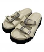 Ameriアメリ）の古着「MEDI WESTERN BUCKLE SANDALS」｜アイボリー